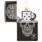 Zippo High Polished Black Skull Lighter